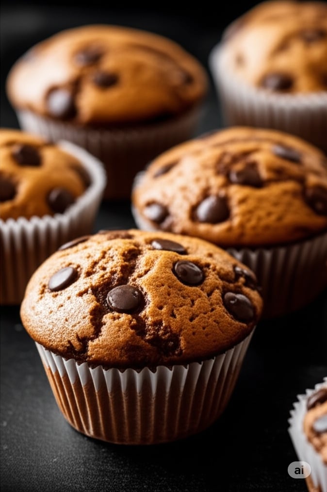 homemade chocolate chip muffins