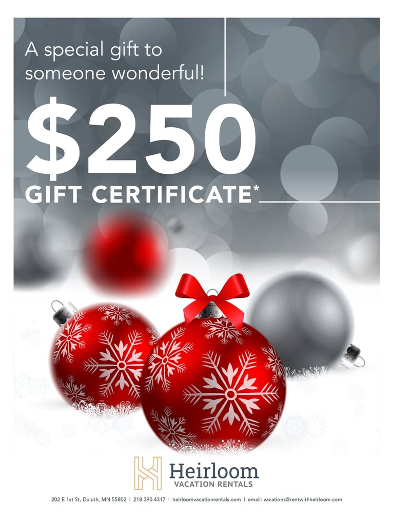 a gift certificate towards a vacation rental