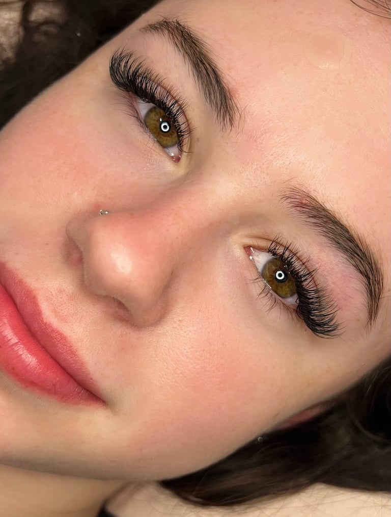 Customized lash extensions completed in La Jolla