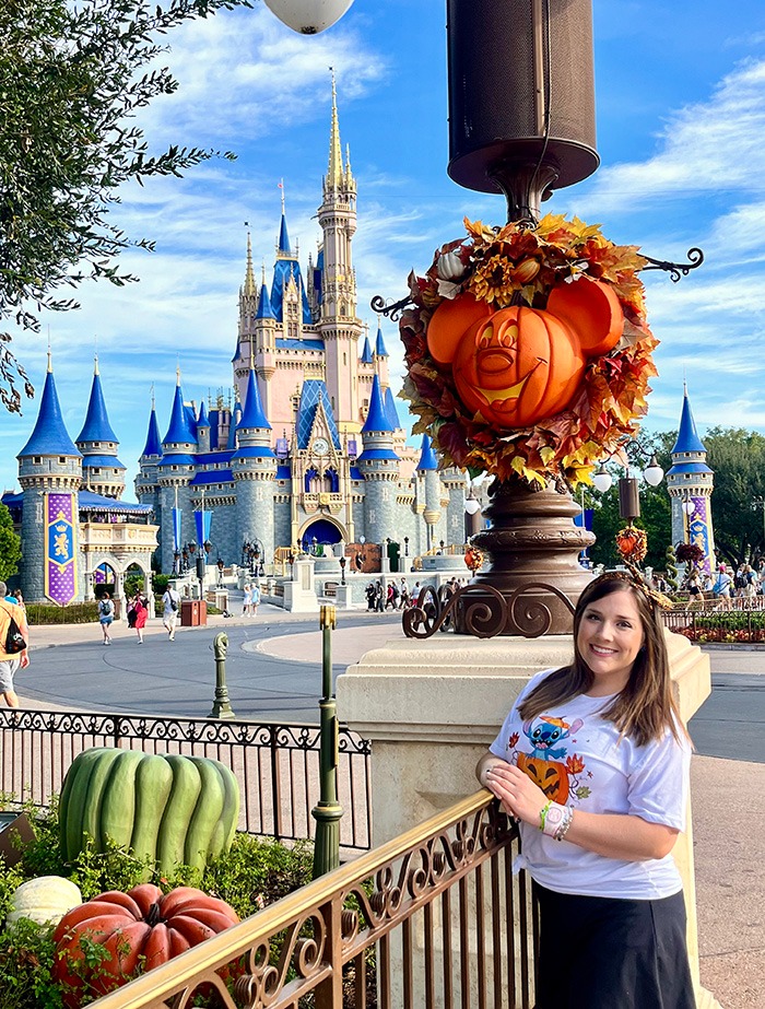 Christen Turner pictured on Main Street, U.S.A.® inside Disney's Magic Kingdom® Park.