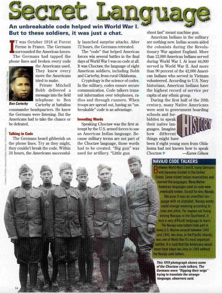 Choctaw Native American Codetalkers