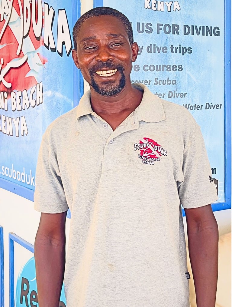 Scuba duka staff Michael rescue diver and guide