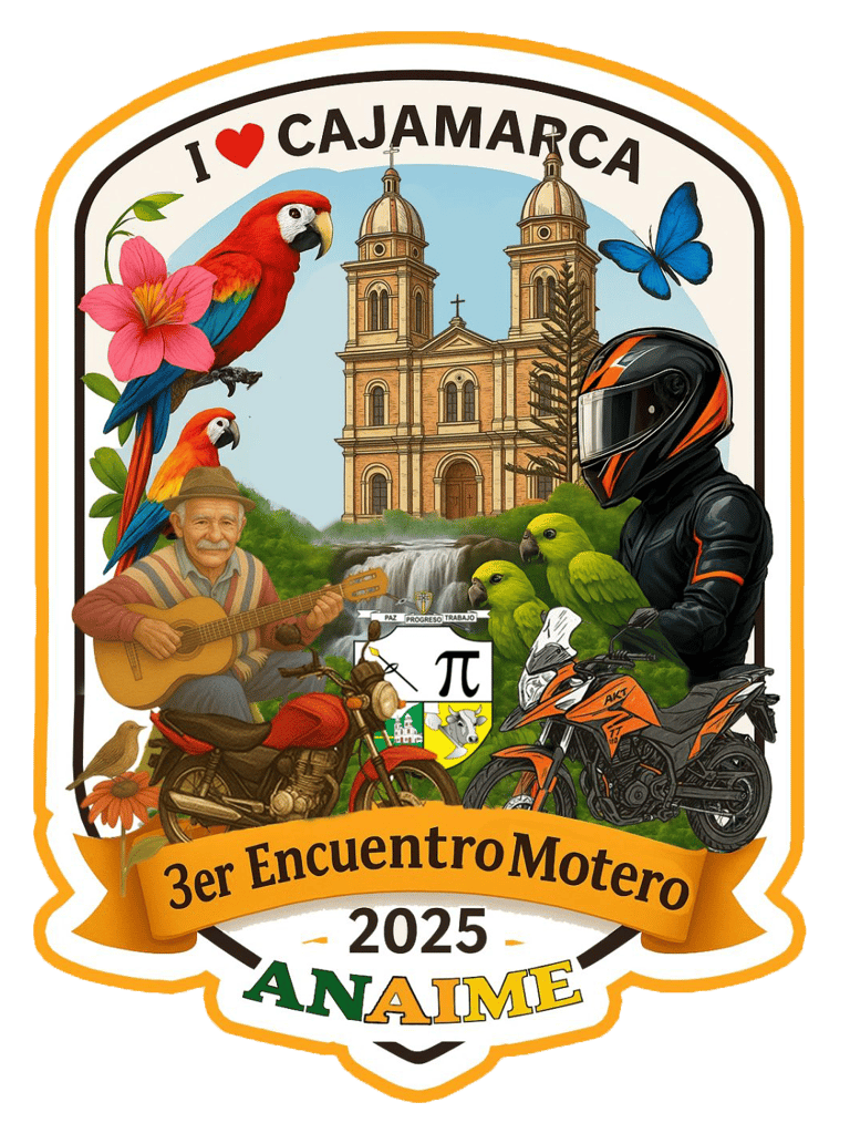 Logo Tercer encuentro de motos en Cajamarca Tolima
