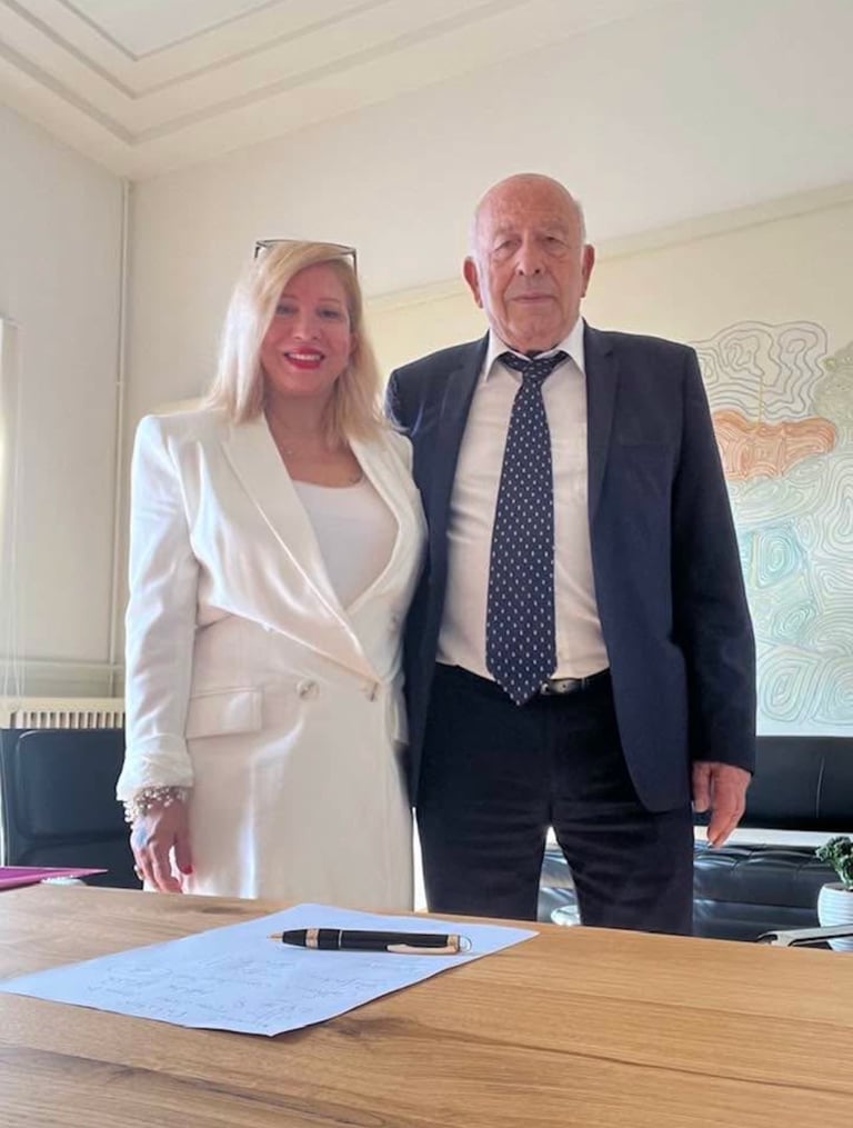 Iris Devote LITTARDI avec M le Maire de Menton Yves JUHEL