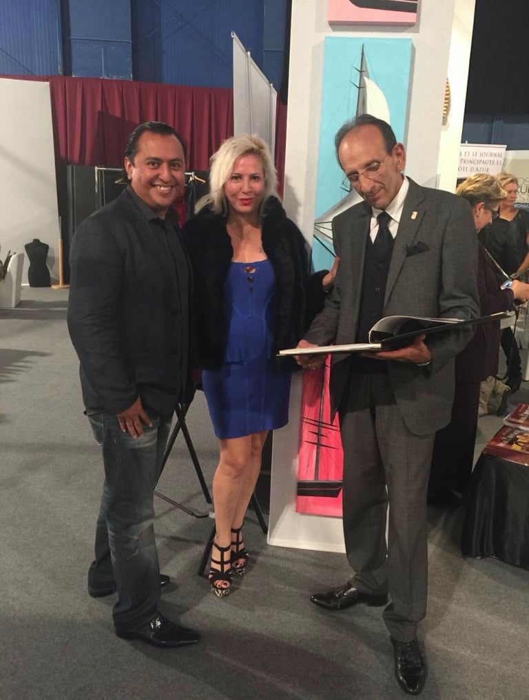 Iris Devote LITTARDI - Exposition a ART MONACO avec son Directeur