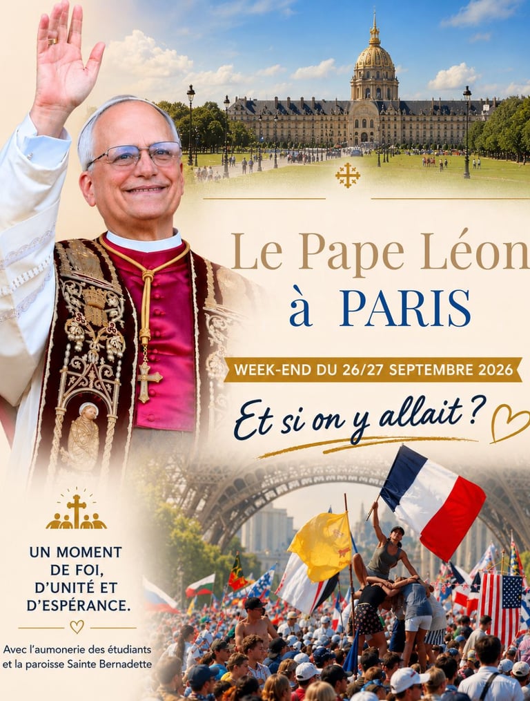 A Paris avec le pape Léon XIV samedi 26 septembre