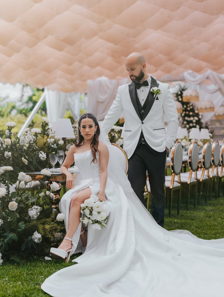 fotografía tipo editorial de novios