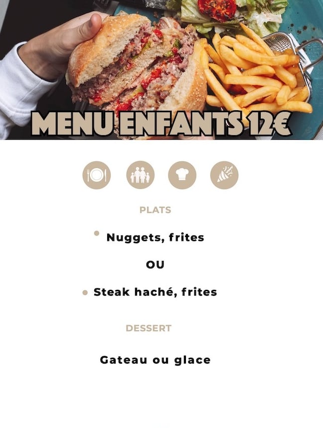 Menu enfant