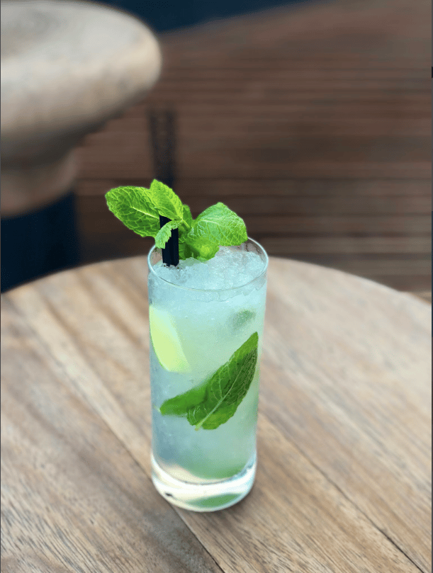 mint lime ginger beer apple juice refreshing long glass mocktail