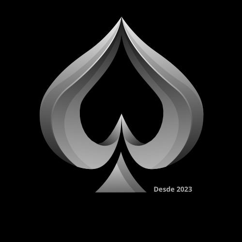 a black and white logo with a spaded spaded spaded spaded spade