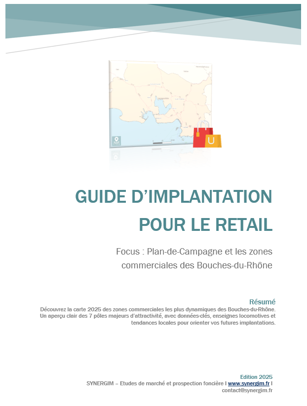 Guide d'implantation retail dédié aux zones commerciales des Bouches-du-Rhône.