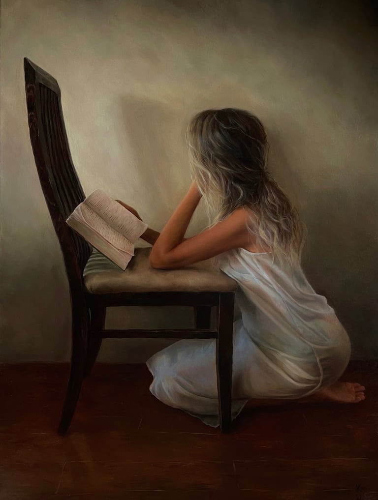 Original painting, oil on canvas, Ritual 80x60cm