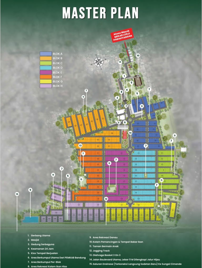 Site plan mekar lodji parahyangan