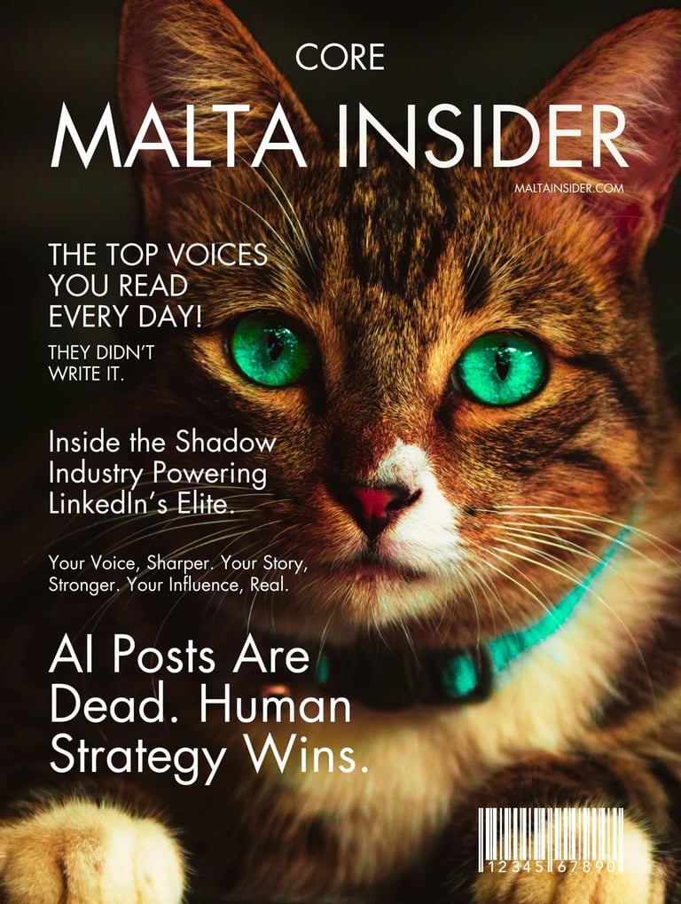 a cat sitting on a magazine cover