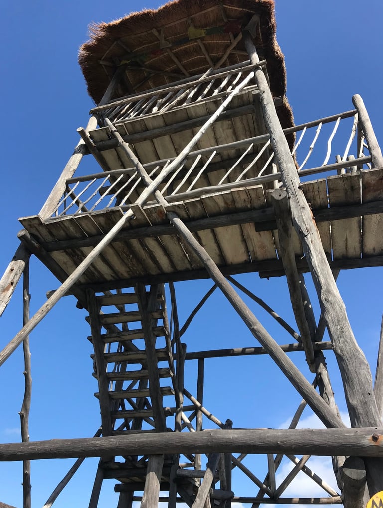 Tower for an elevated view of the Cozumel Lighthouse