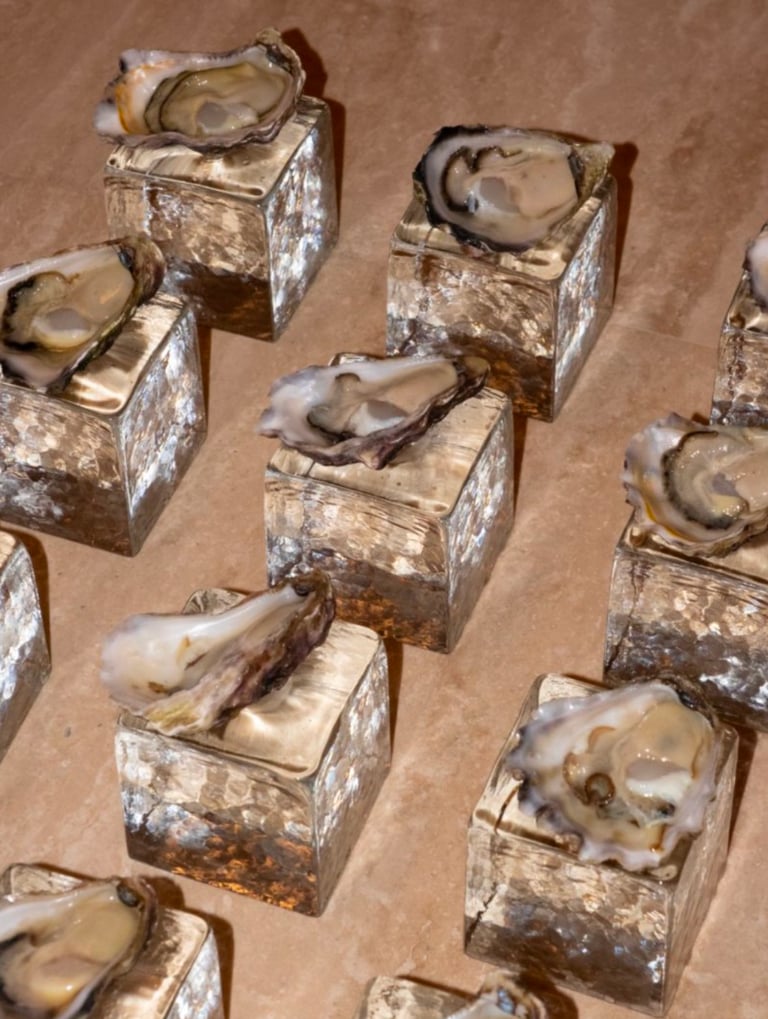 bandeja de ostras de hielo premium para evento gastronomico en buenos aires
