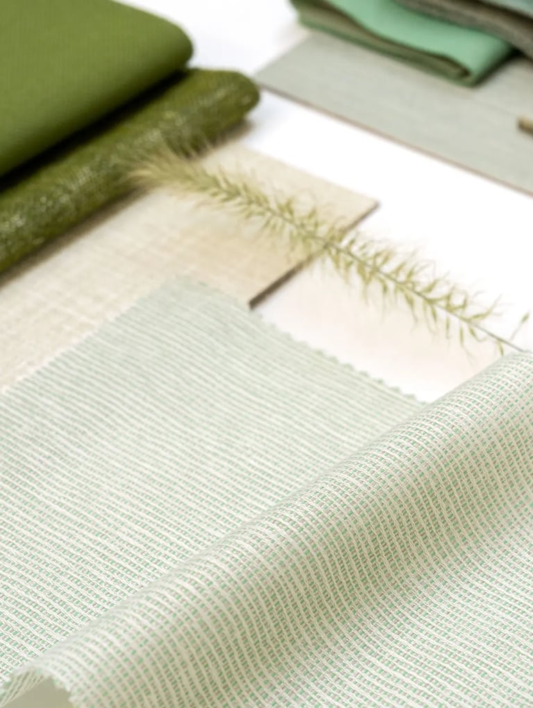 Žalsvos spalvois Heather audinys