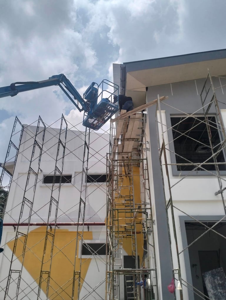 Suasana Servis HVAC bagunan komersial di Malaysia.