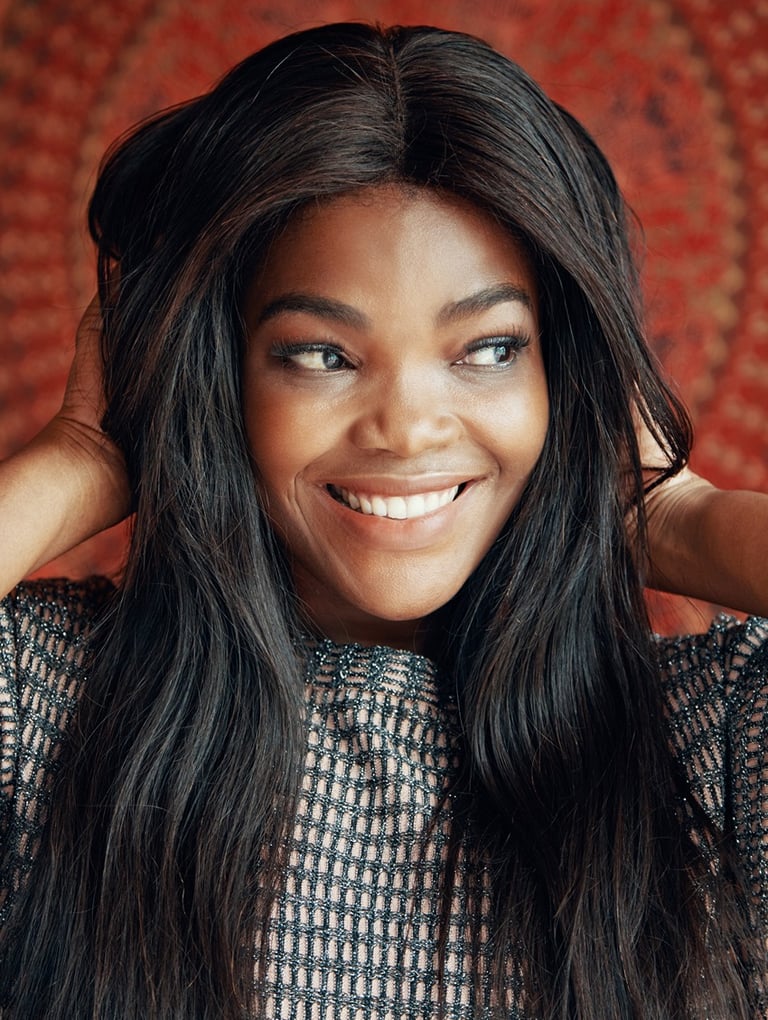 Woman with Colored Indian Hair Extensions