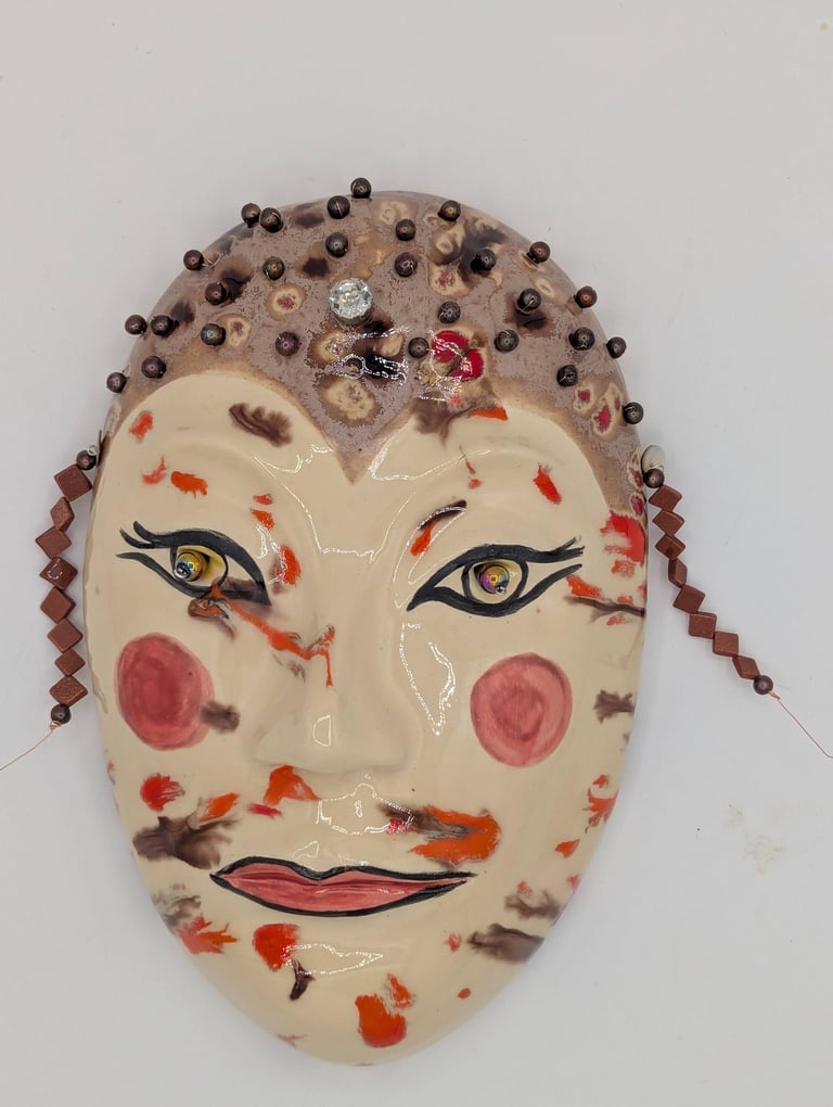Mardi gras, black pearls, embellishment, Venice mask makers, requiem