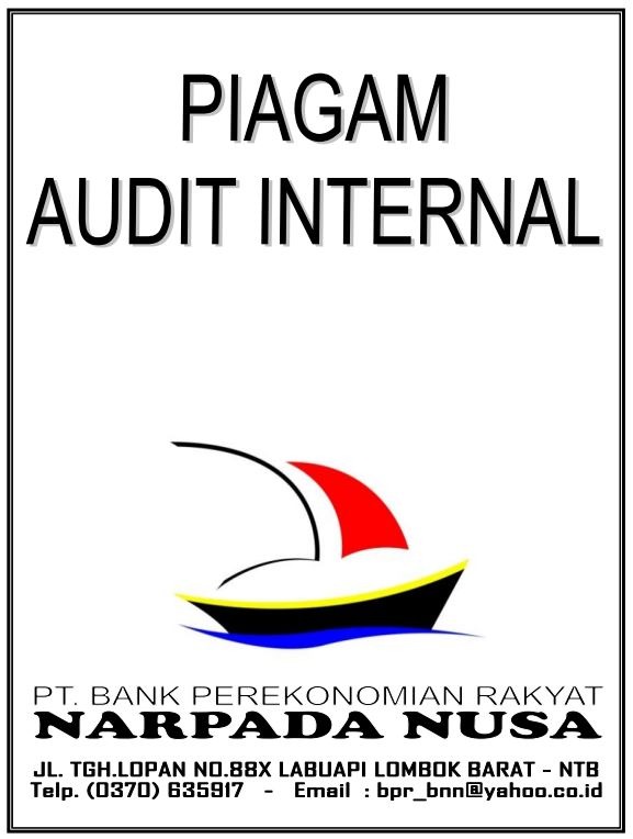 Cover Piagam Audit Internal PT. BPR Narpada Nusa