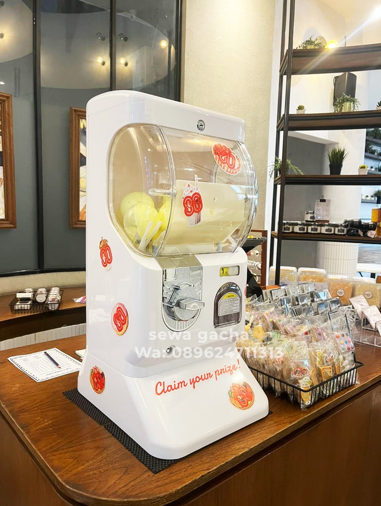 sewa mesin gacha mini gachapon di baker street bandung