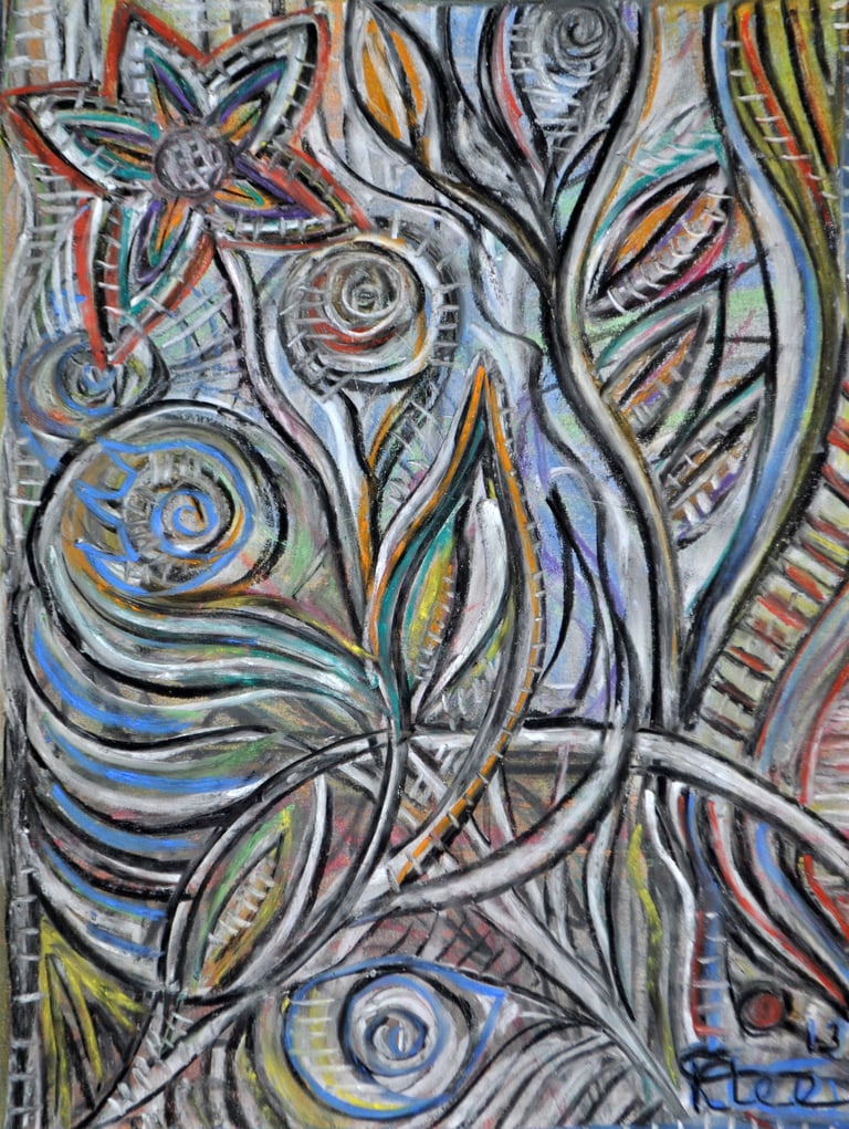 Trance Plant 2 A Pastel Drawing by Kristina Lee, 2013