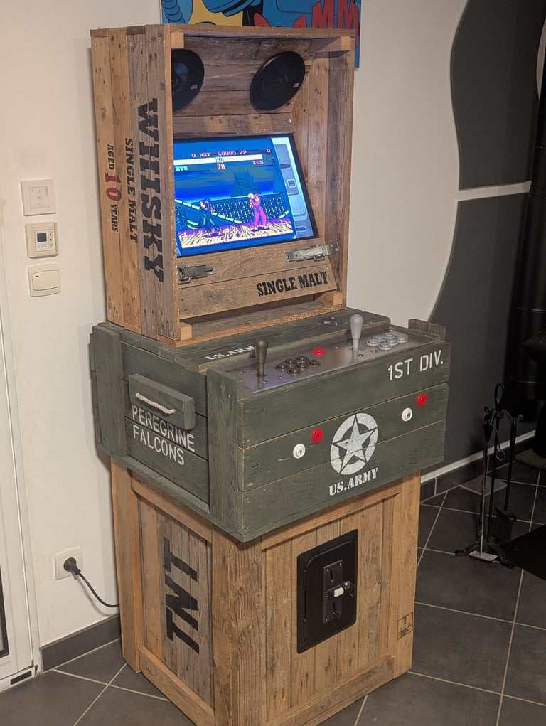 Borne arcade imaginée et créée par RétroSpin Garage