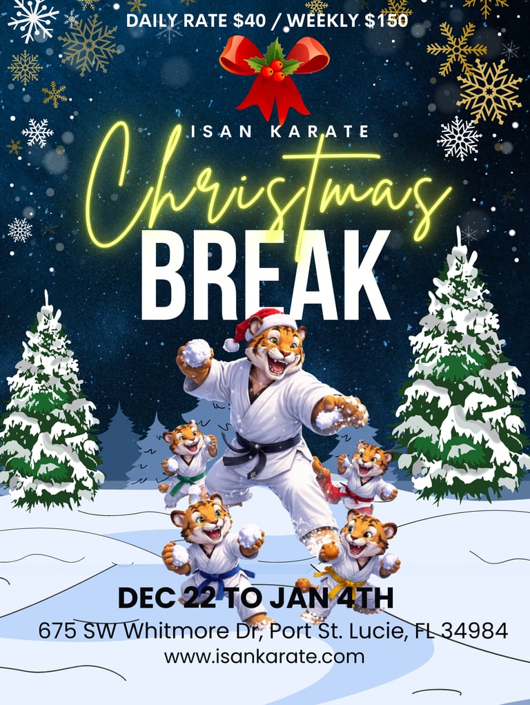 Christmas Break Camp at isan karate in port saint lucie, fl