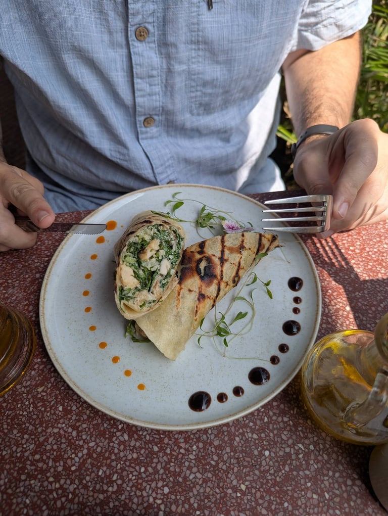 Caesar Wrap at the Intro Cafe Bar in Miraflores Lima