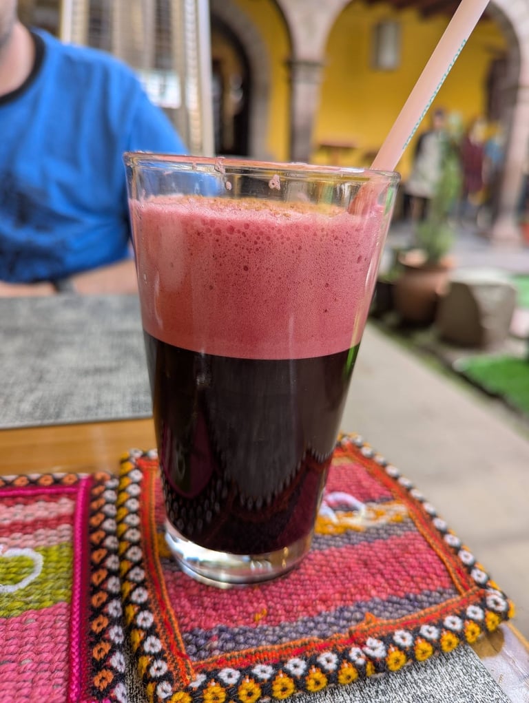 Chicha Morada at Chull's Restaurant