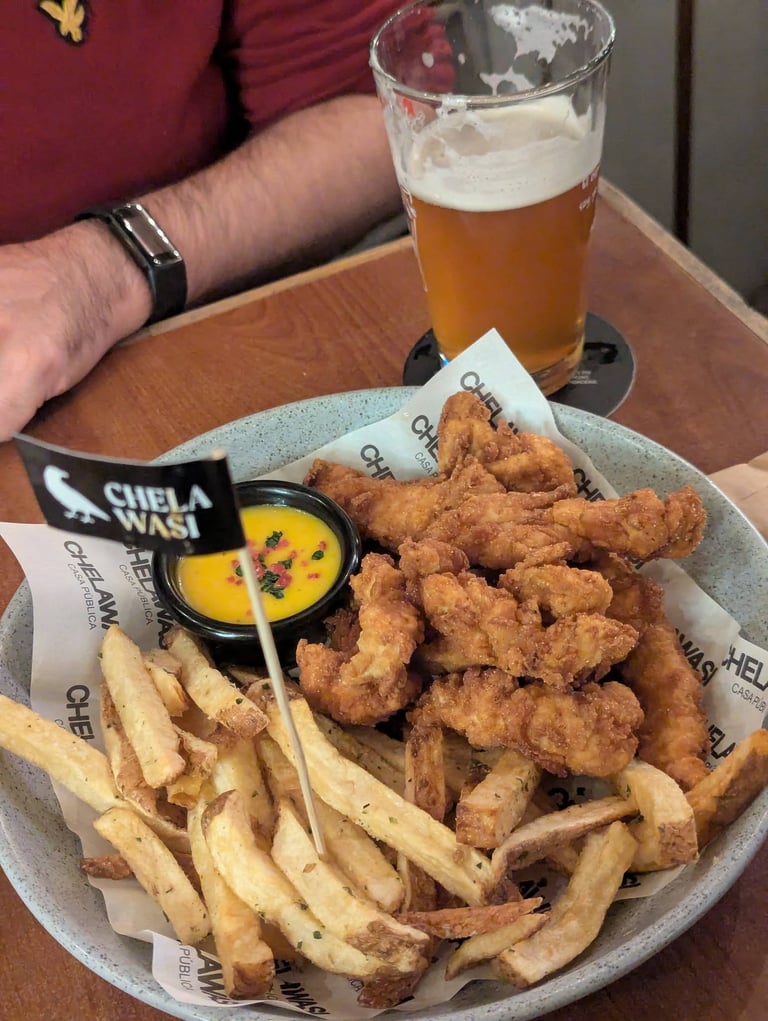 Chicharron de pollo at Chelawasi Public House in Arequipa