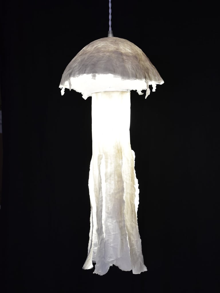 méduse suspension lumineuse papier sète