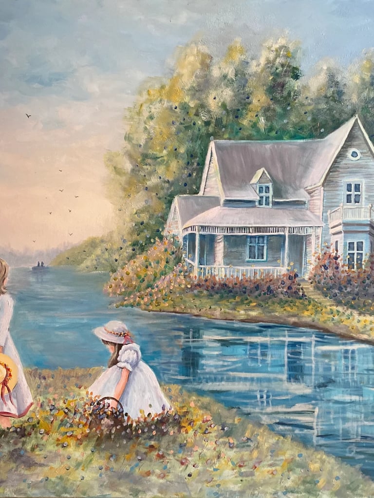 Destiny, oil on canvas painted by the artist Mireille Desroches