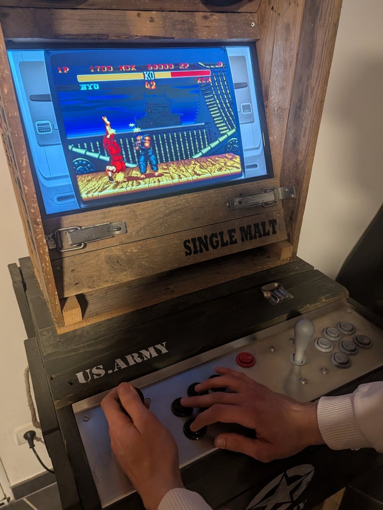 Jeu Street Fighter II sur Borne Arcade.