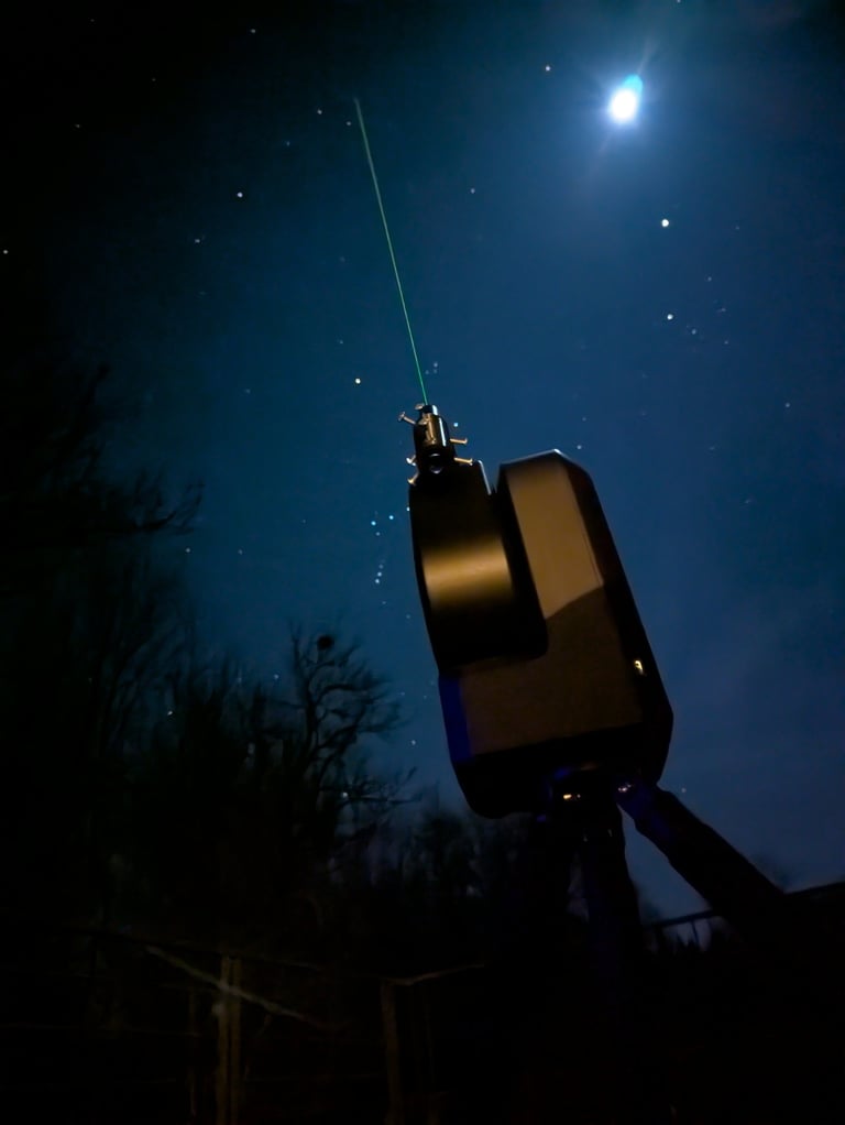 Lunette Seestar S50 équipé d'un laser vert d'astronomie