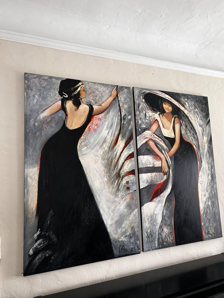 Art On Display of images in black white and light Online Gallery Figurative paintings by Maya Britan
