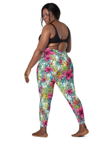Women’s floral leggings made for plus size. Unique leggings in sizes 2XS, 2XL, 3XL, 4XL, 5XL and 6XL