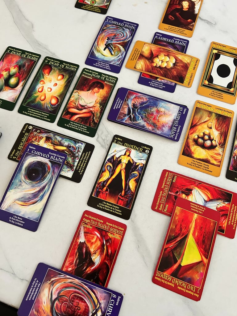 Spiral Spread Tarot card reading with I Am One deck