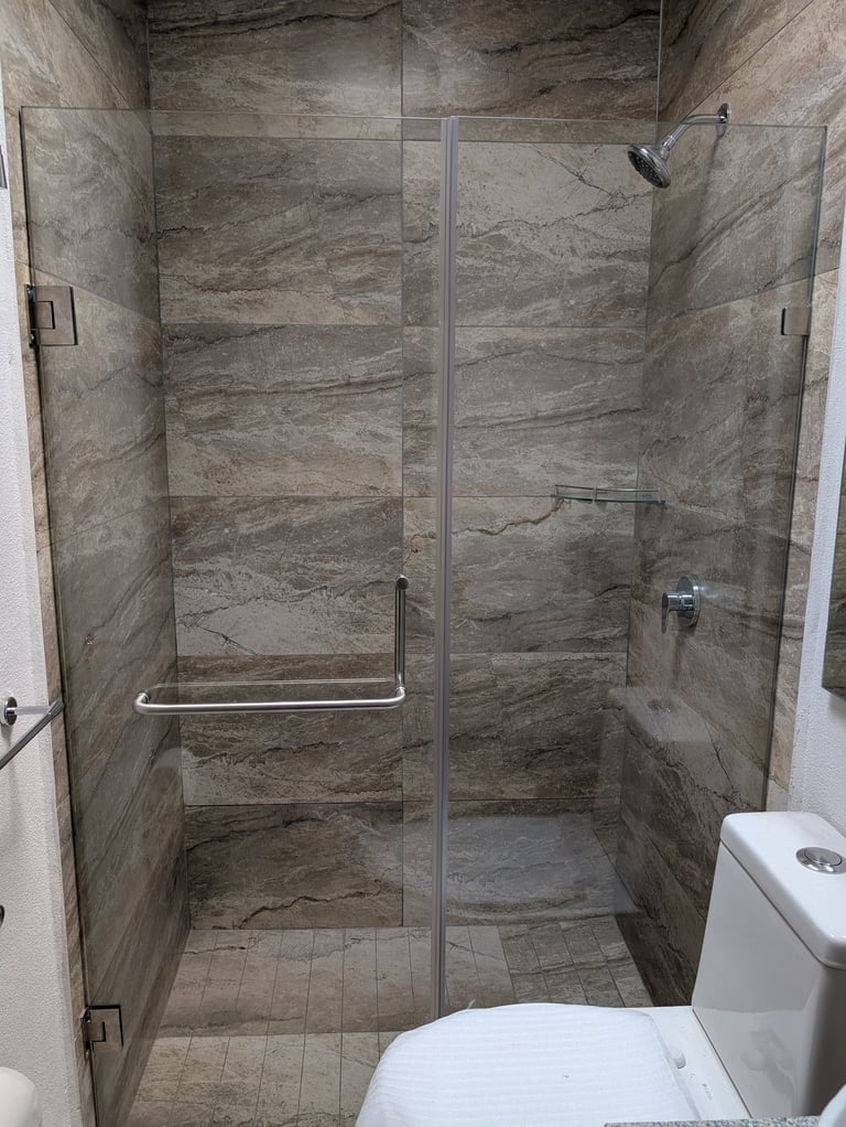 Cancel de baño en cristal templado de 9mm - Laz Glass