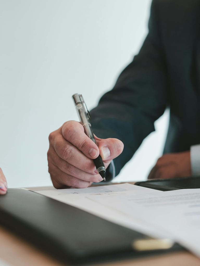 Certified Loan Signing Agent notarizing real estate documents in Basking Ridge NJ