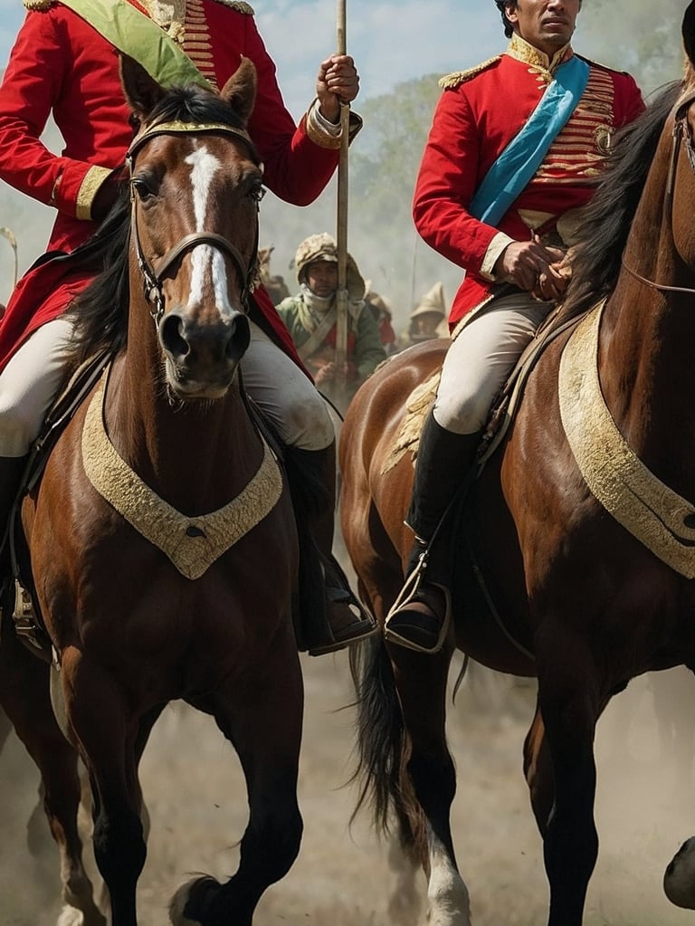 Simon Bolivar unites the indigenous people to fight in the Spanish American Wars of Independence