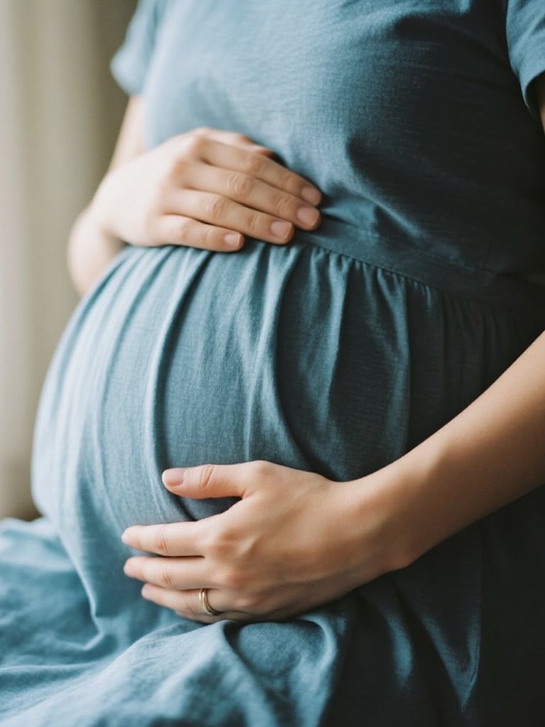 Mãe gravida a espera de seu bebê.