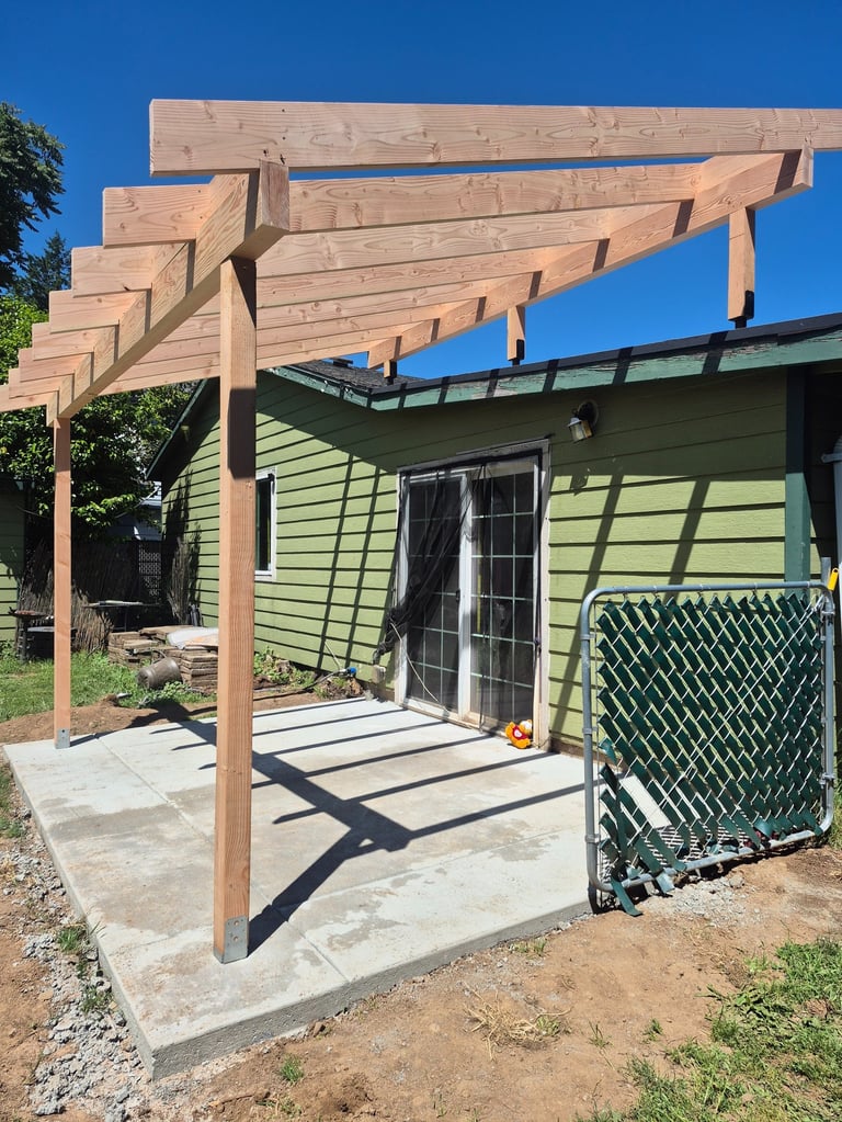 Open pergola style cover