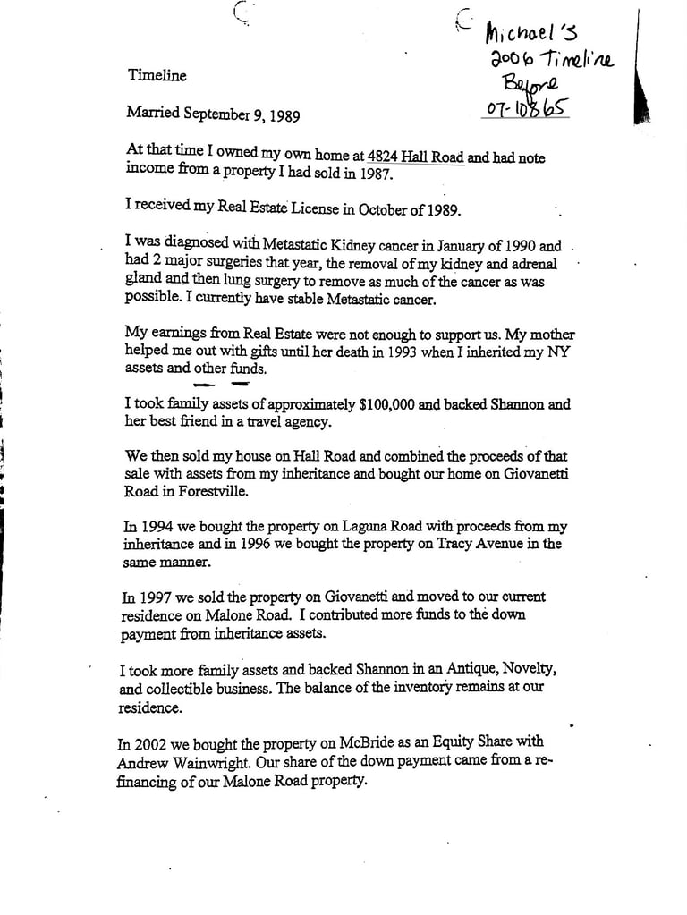 2006 Statement of facts by Michael Falk