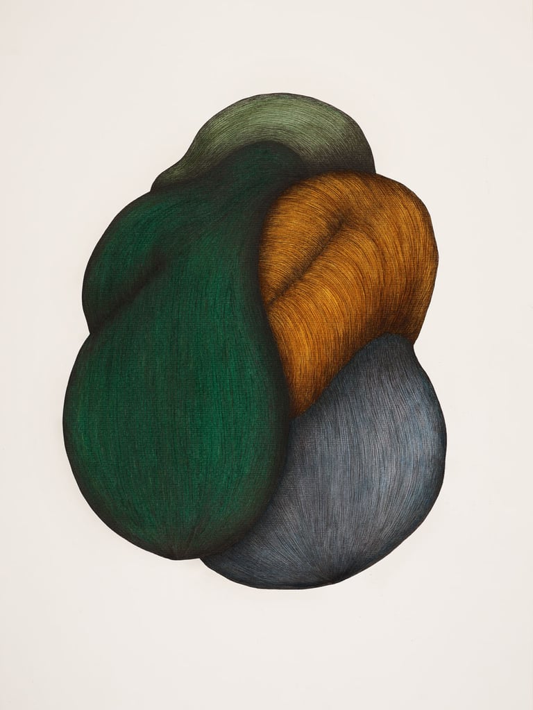 dessin abstrait encres couleurs