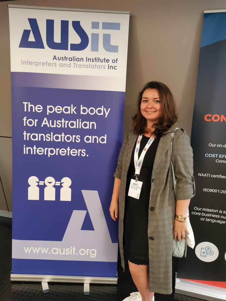 Elvira Kurmasheva, member of the Australian Institute of Interpreters and Translators, National Conference in Sydney, NSW