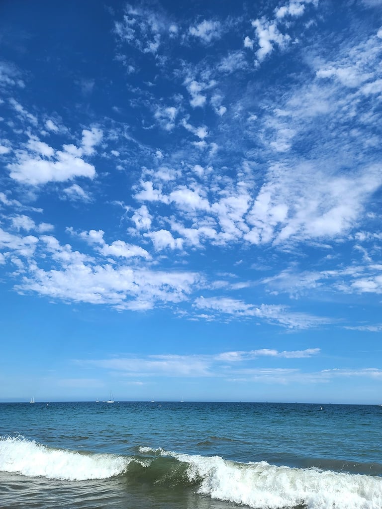 Santa Barbara sky as the inspiration for Cal's Conceptual Hyperrealism