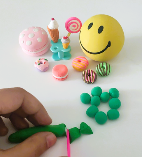 Little balls very hungry caterpillar air-dry clay