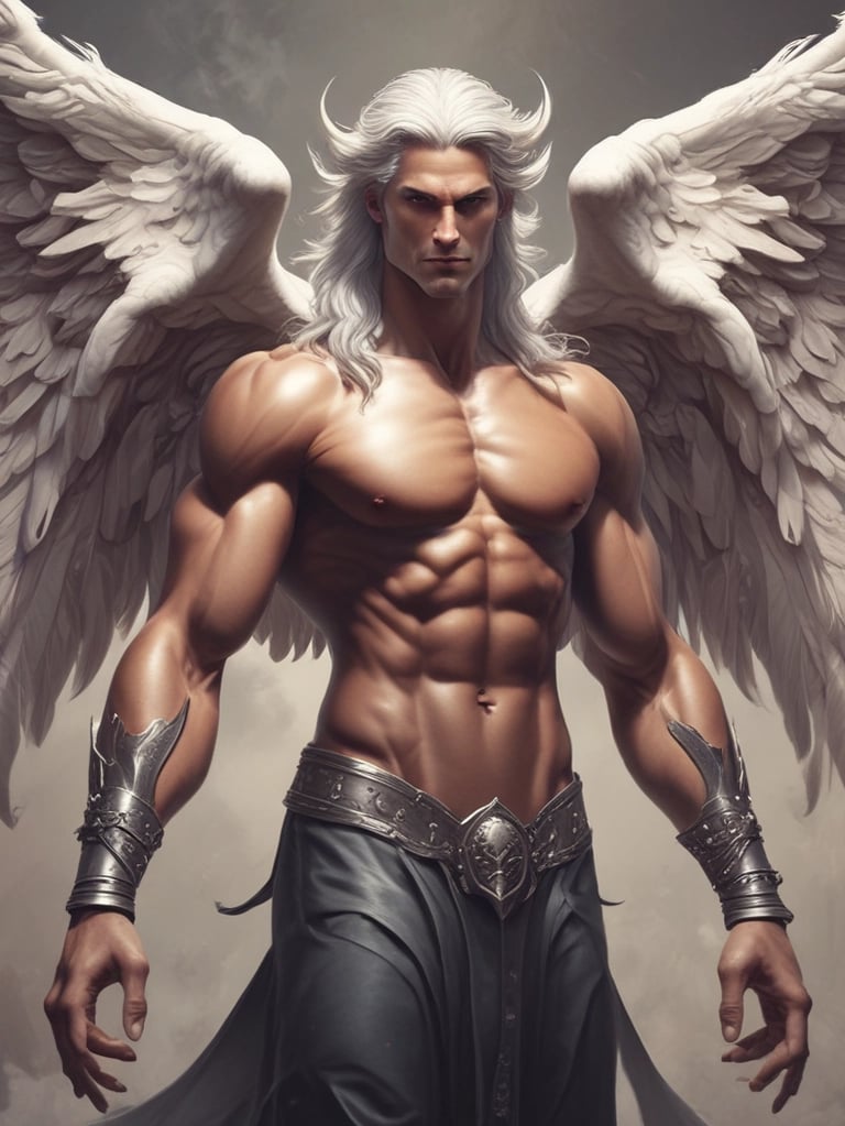 digital art of Lucifer in angelic form